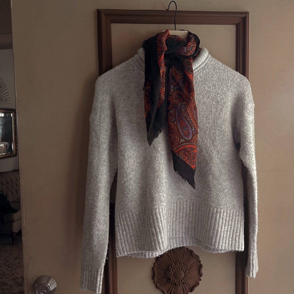 Grey Mock Turtle Neck Sweater